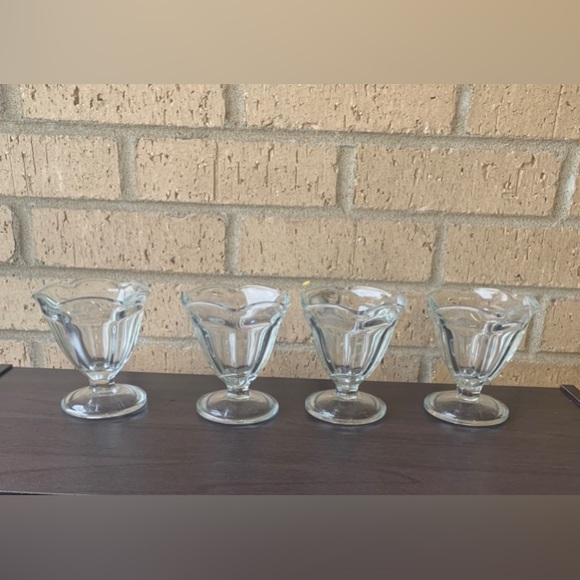 Sherbet Bowls, Footed Dessert Dishes, Ice Cream Bowls, Fruit Bowls, Set - View #9